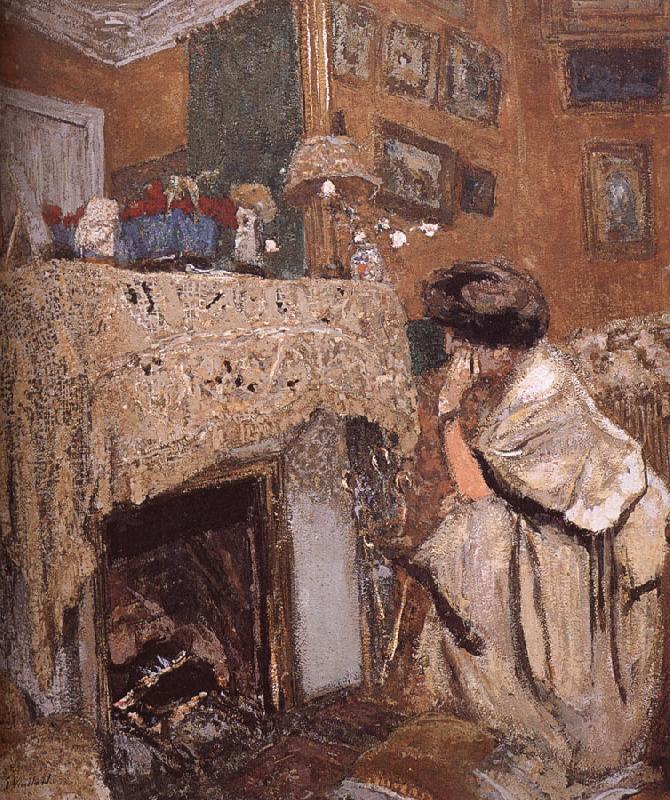 Edouard Vuillard The fireplace black s wife China oil painting art